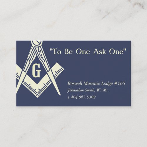 Masonic Business Card Business Cards