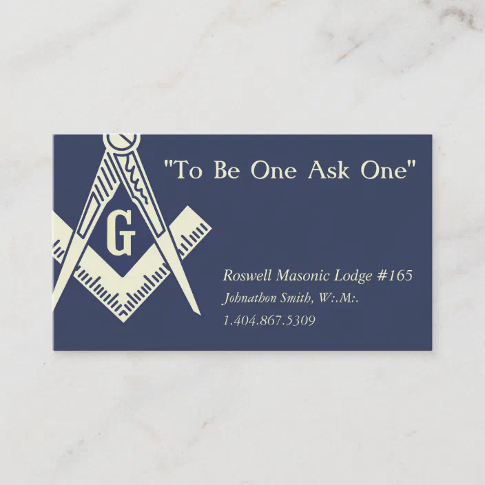 Masonic Business Card Zazzle Com