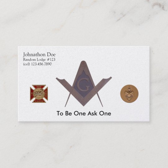 Masonic Business Card | Zazzle.com