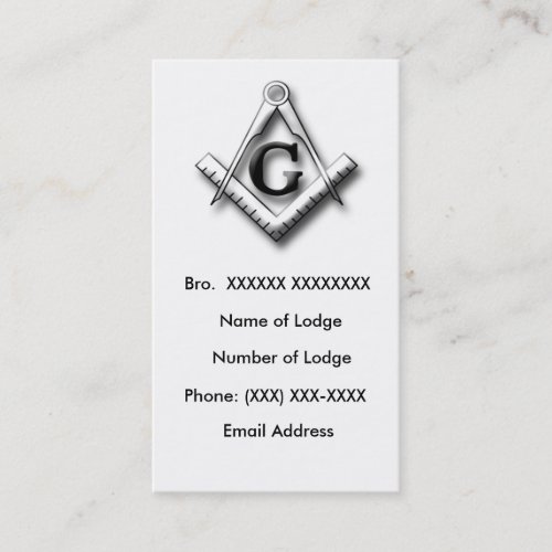 Masonic Business Card 2