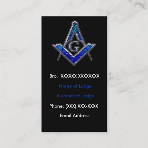 Masonic Business Card 2