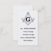 Masonic Business Card 3 (Front/Back)