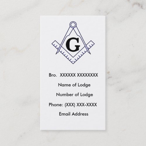 Masonic Business Card 3