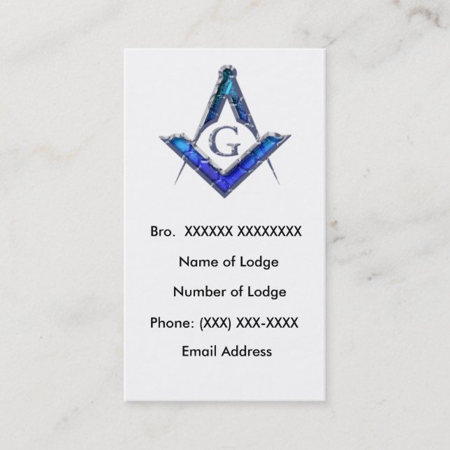 Masonic Business Card 4 (Front)
