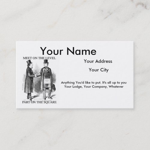 Masonic Business Cards
