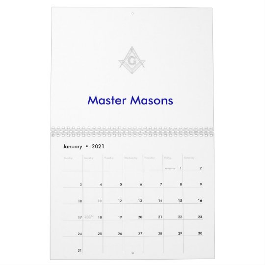 Masonic Calendar Zazzle com