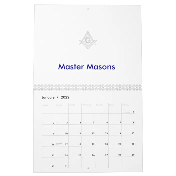 Masonic Calendar | Zazzle.com