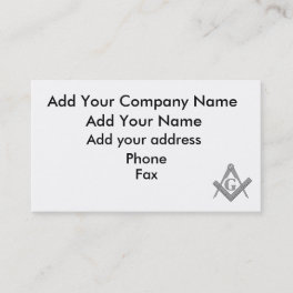 Masonic Card