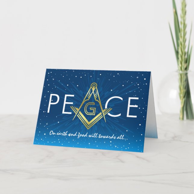 Masonic Christmas Cards | Freemasonry Holiday (Front)