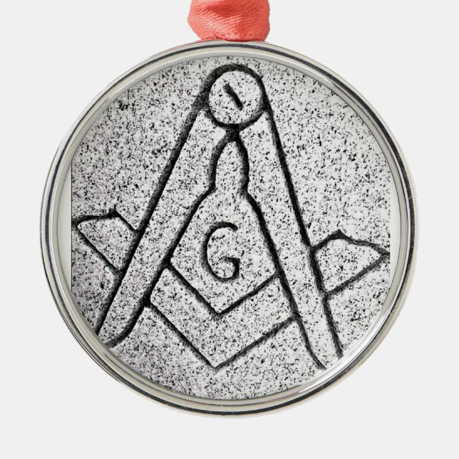 Masonic Christmas Metal Ornament (Front)