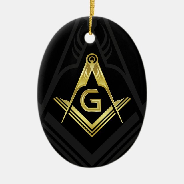 Masonic Christmas Ornament | Freemason Gift Ideas (Front)