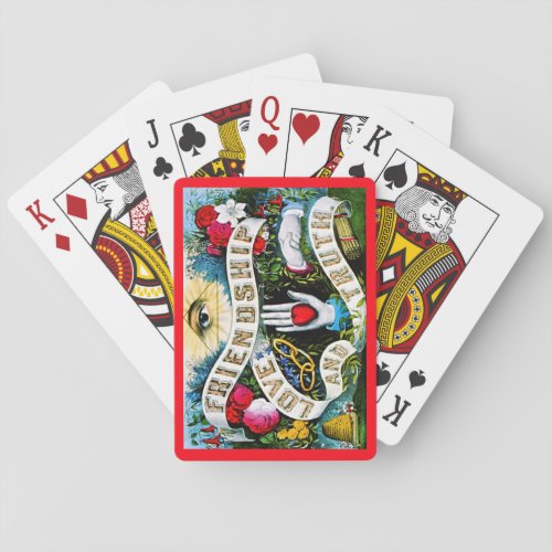 Masonic Colorful Truth Romantic Love Friendship Playing Cards