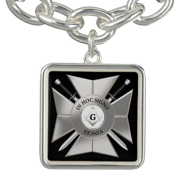 Masonic cross charm bracelet (Design)