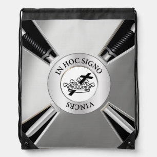 Masonic cross drawstring bag