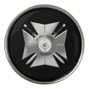 Masonic cross golf ball marker