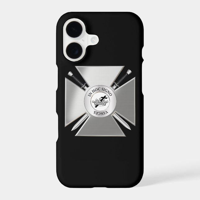 Masonic cross iphone case (Back)