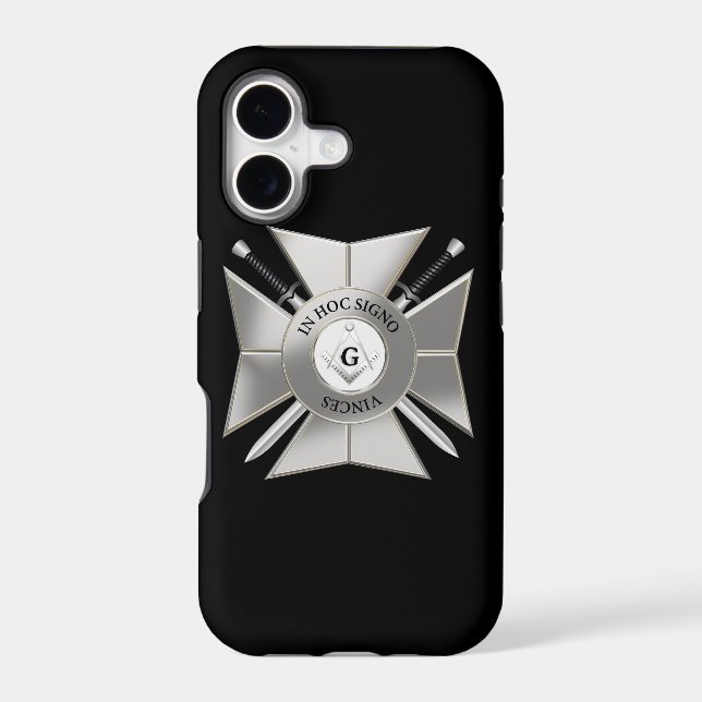 Masonic cross iphone case (Back)