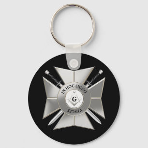 Masonic cross keychain
