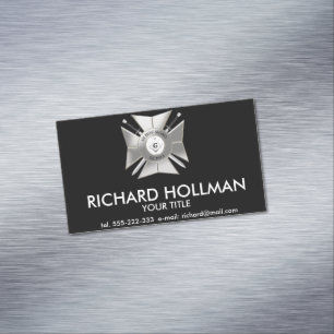 Masonic cross magnetic business card