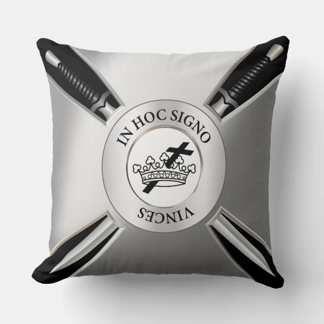 Masonic cross throw pillow (Front)