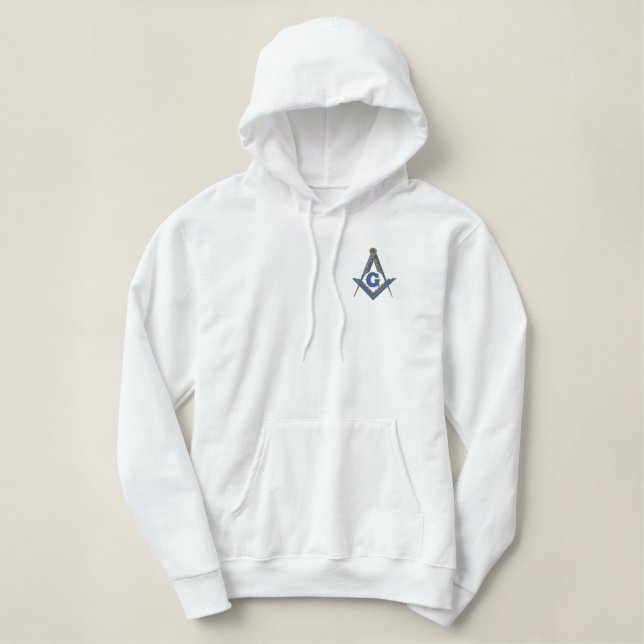 Masonic Custom Embroidery Embroidered Hoodie (Design Front)