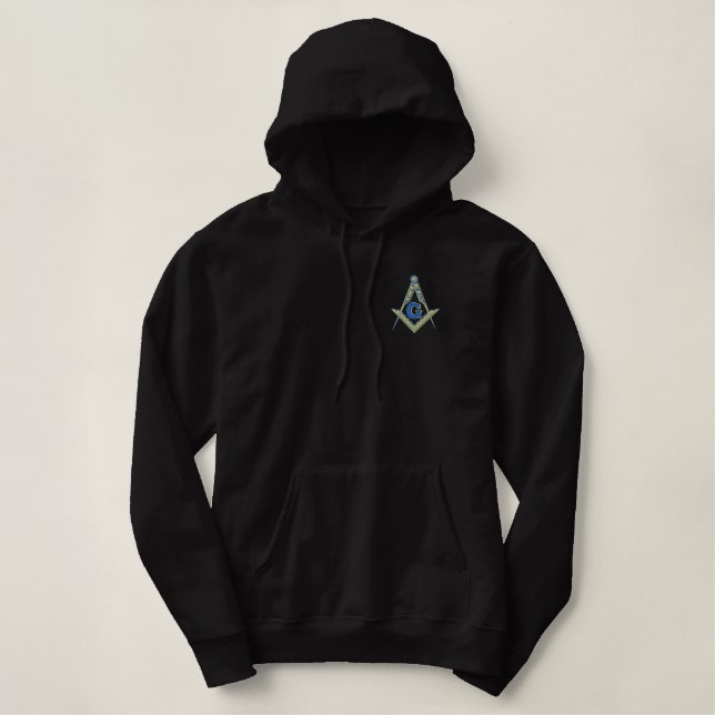 Masonic Custom Embroidery Embroidered Hoodie (Design Front)