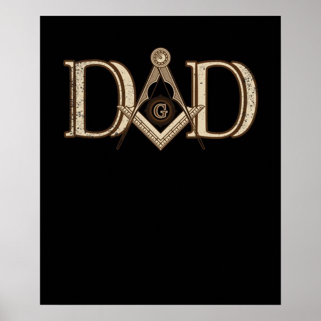 Masonic Dad Father's Day Gift Freemason Poster (Front)