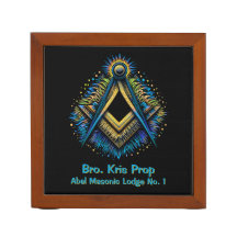 Masonic Desk Organizer Gift for Mason