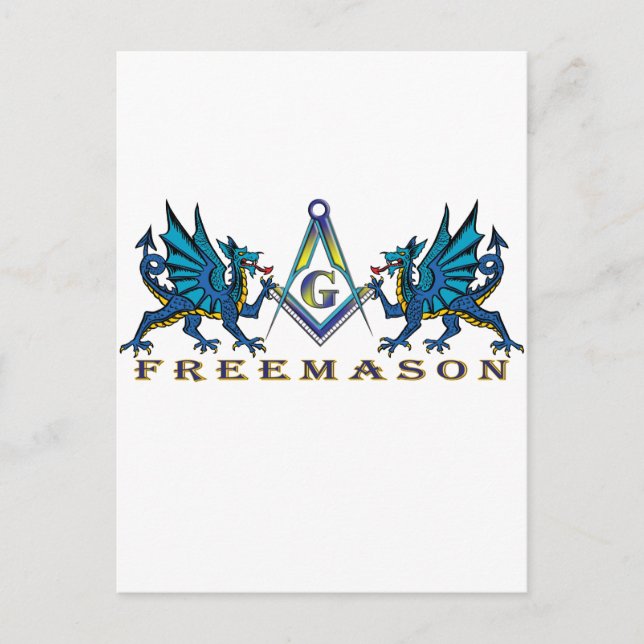 Masonic dragons postcard (Front)
