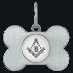 MASONIC EMBLEM PET ID TAG<br><div class="desc">The symbol represents freemasonry. It stands for faith, hope and charity. Add this design to a gift to a Master Mason. Get these designs from Great Notions.</div>