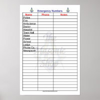 Masonic Emergency Phone Numbers