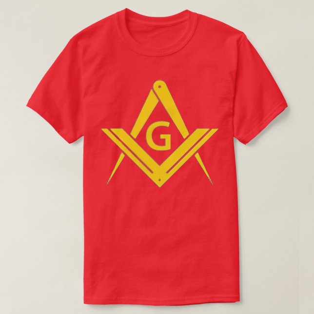 Masonic Entered Apprentice Square Compass Freemaso T-Shirt (Design Front)