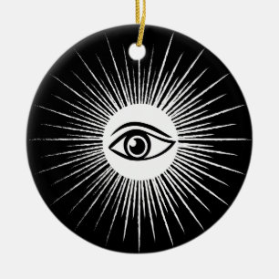 Masonic eye ceramic ornament