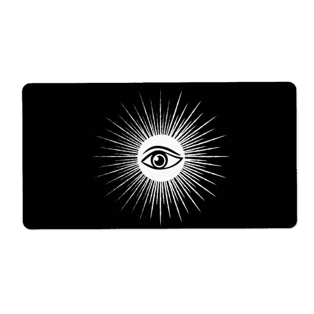 Masonic eye label (Front)