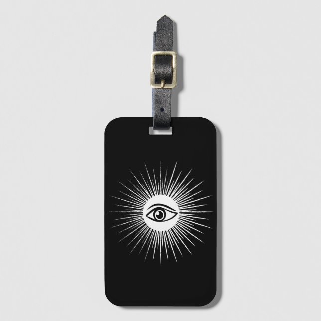 Masonic eye luggage tag (Front Vertical)