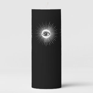 Masonic eye pillar candle
