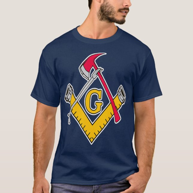 Masonic Firefighter Tools T-Shirt (Front)
