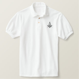 Masonic,Freemason,Freemasonry,Square and Compass Embroidered Polo Shirt