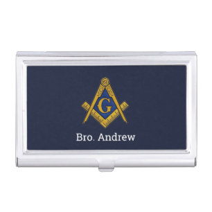 Masonic Freemason Freemasons Square and Compass Business Card Case