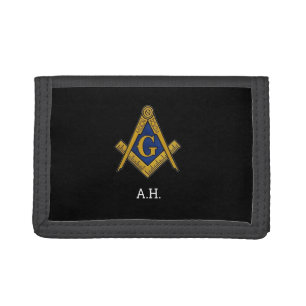 Masonic Freemason Freemasons Square and Compass Tri-fold Wallet