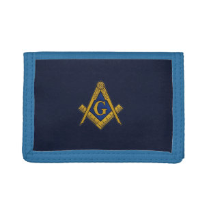 Masonic Freemason Freemasons Square and Compass Trifold Wallet