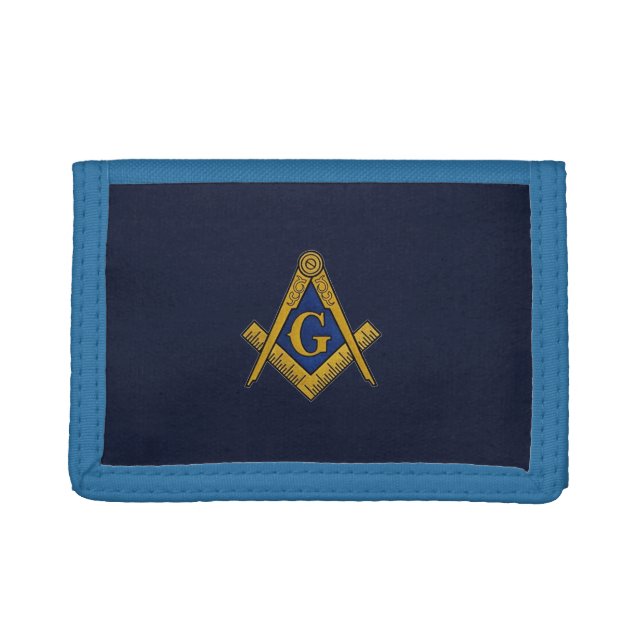 Masonic Freemason Freemasons Square and Compass Trifold Wallet (Front)