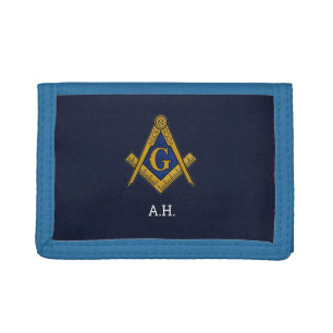 Masonic Freemason Freemasons Square and Compass Trifold Wallet