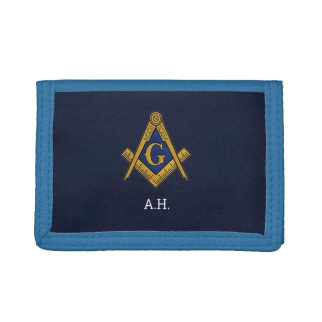 Masonic Freemason Freemasons Square and Compass Trifold Wallet (Front)