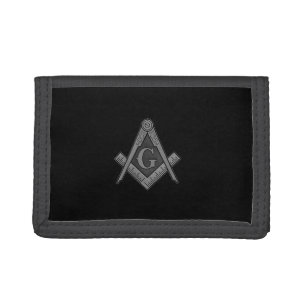 Masonic Freemason Freemasons Square and Compass Trifold Wallet