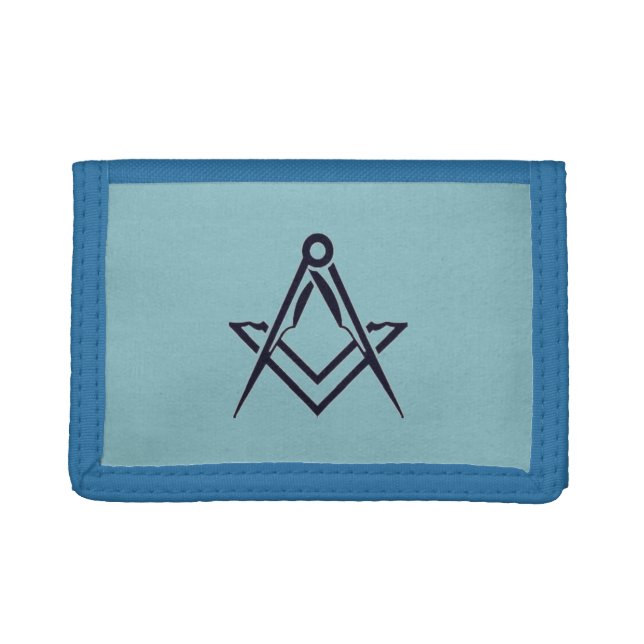 Masonic Freemason Freemasons Square and Compass Trifold Wallet (Front)