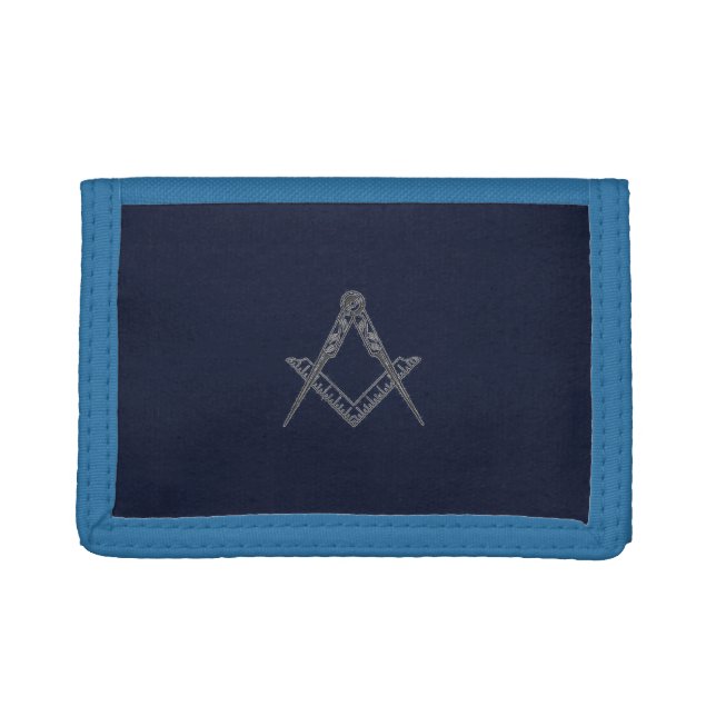 Masonic Freemason Freemasons Square and Compass Trifold Wallet (Front)