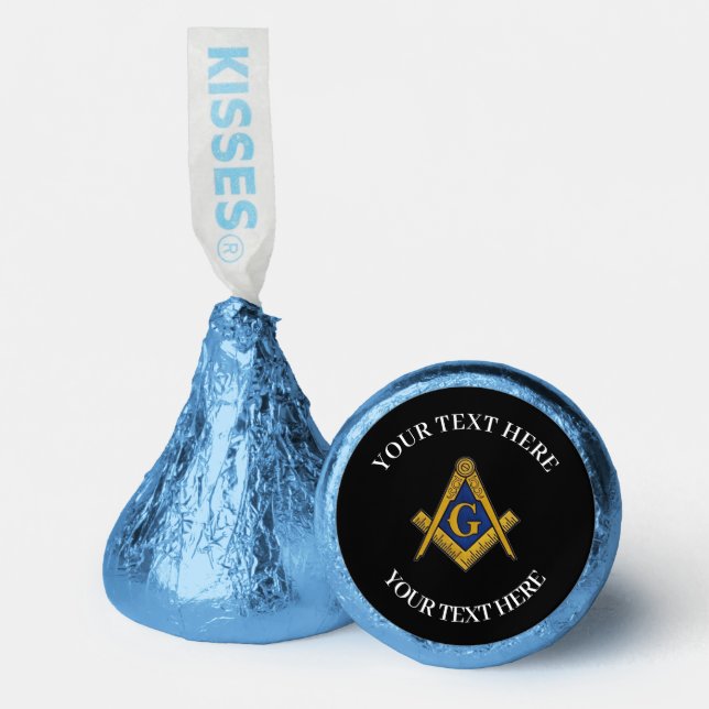 Masonic Freemason Square and Compass Blue  Hershey®'s Kisses® (Front)
