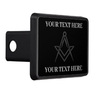 Masonic Freemason Square and Compass Blue  Hitch Cover