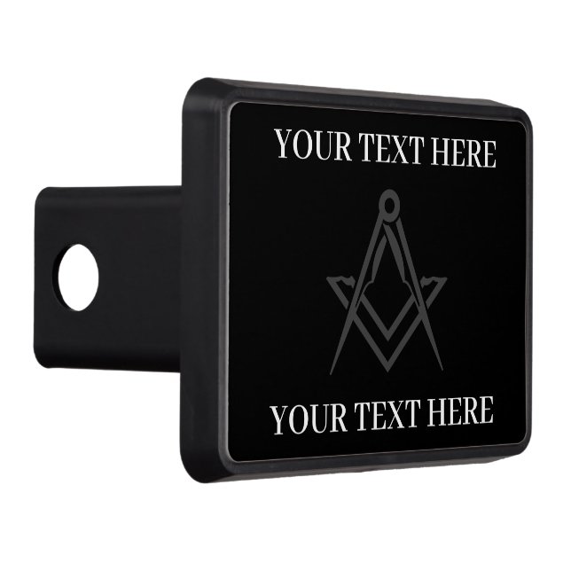 Masonic Freemason Square and Compass Blue  Hitch Cover (Right)